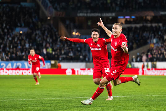 Gustaf Lagerbielke of Twente celebrates