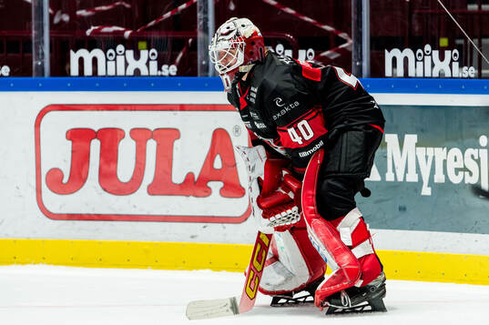 Malmö Redhawks målvakt Oskar Blomgren