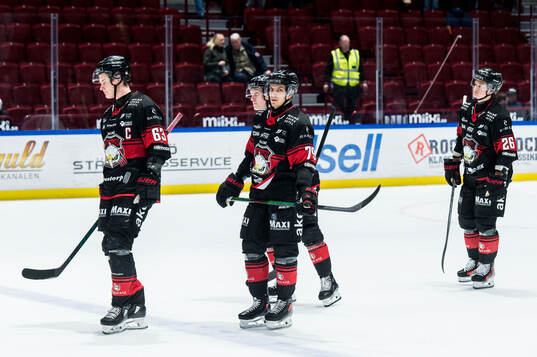 Malmö Redhawks Fredrik Händemark, Jakub Galvas och Teemu