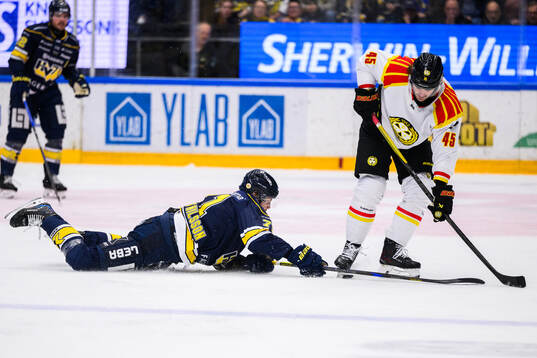 HV71s William Ignberg Nilsson  och Brynäs Charles-Édouard