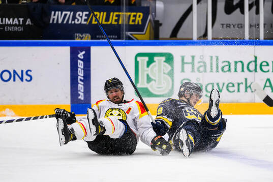 Brynäs Anton Rödin  och HV71s Henrik Borgström