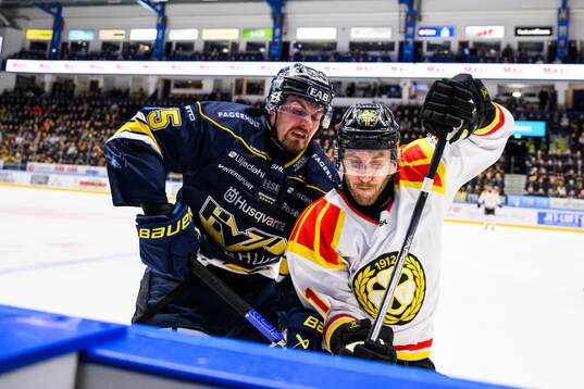 HV71s Mikael Seppälä och Brynäs Jordan Schroeder