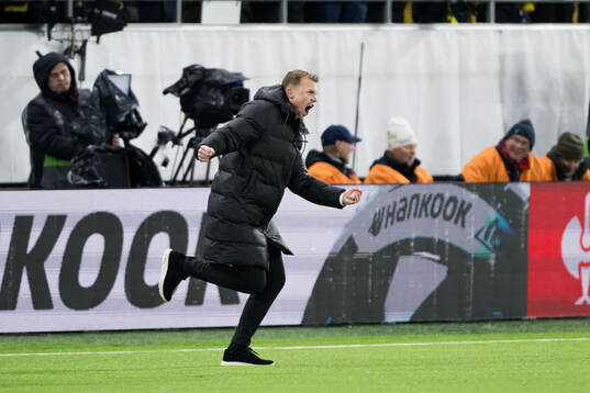 Head coach Oscar Hiljemark of Elfsborg celebrates