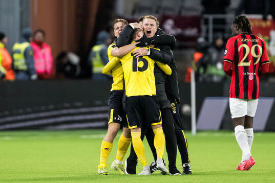 Head coach Oscar Hiljemark of Elfsborg celebrates with