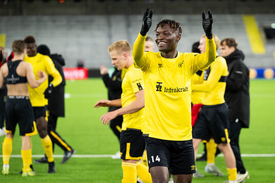 Jalal Abdullai of Elfsborg celebrates