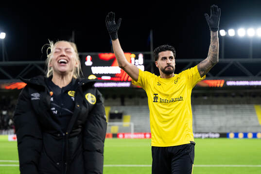 Rami Kaib of Elfsborg celebrates