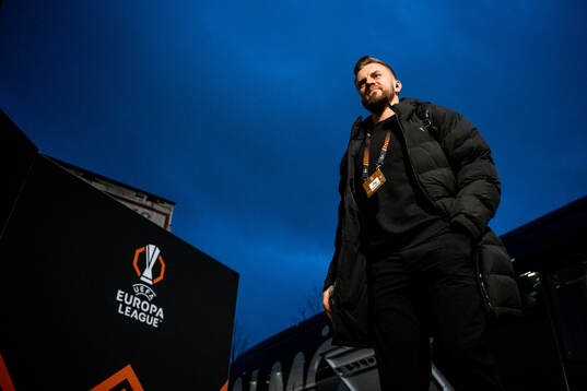 Goalkeeper Ricardo Friedrich of Malmö FF arrives to the