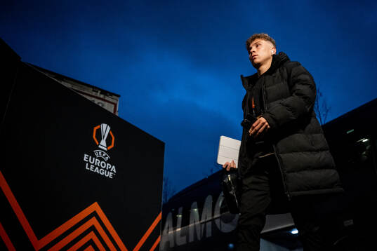 Hugo Bolin of Malmö FF arrives to the stadium