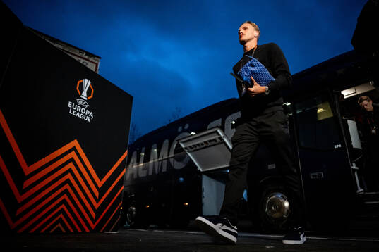 Erik Botheim of Malmö FF arrives to the stadium