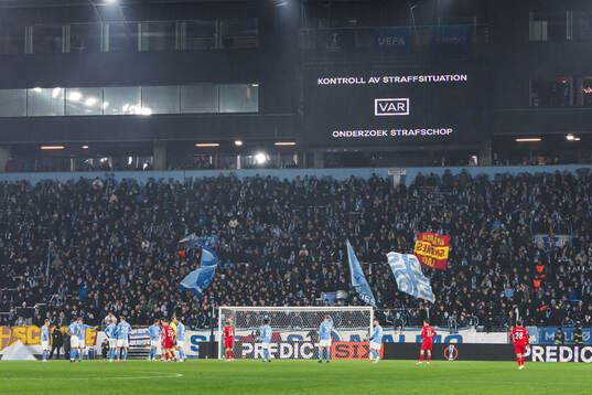 VAR check of a potential penalty kick