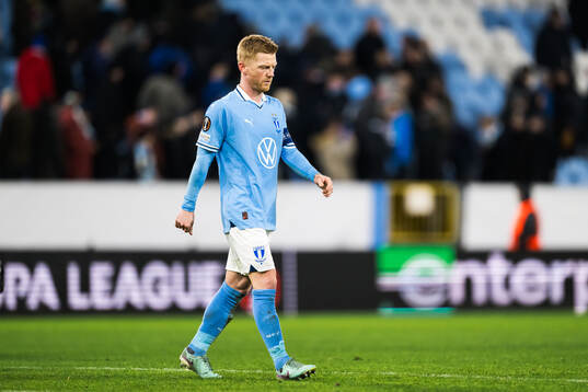 Anders Christiansen of Malmö FF looks dejected