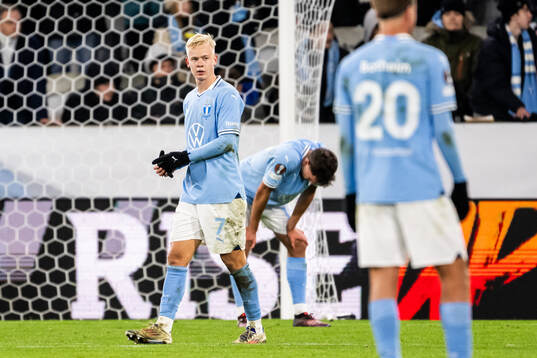 Otto Rosengren of Malmö FF looks dejected