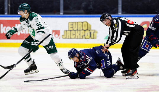 Färjestads David Tomasek och Linköpings Markus Ljungh