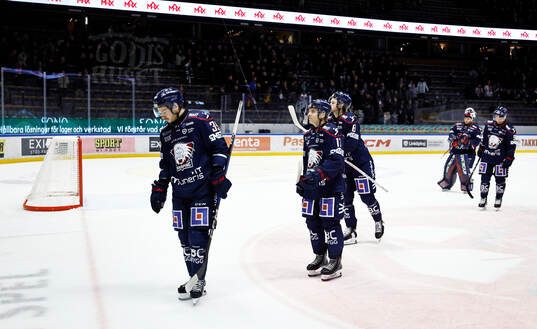 Linköpings spelare med Ty Rattie deppar