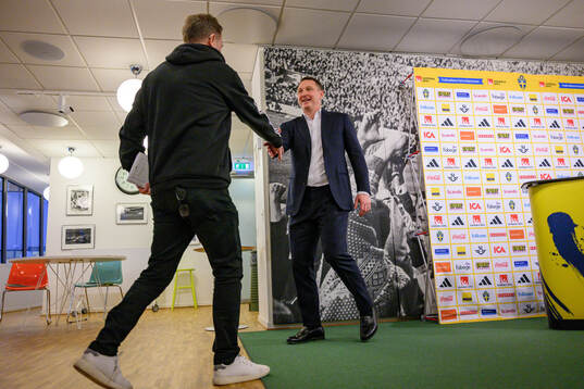 Head coach Peter Gerhardsson and Kim Källström, head of