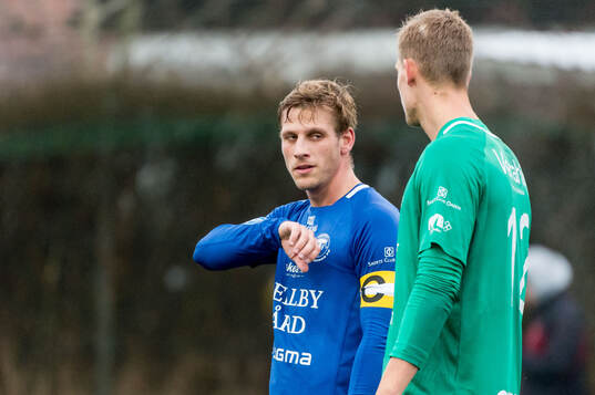 Trelleborgs Tobias Karlsson och målvakt Mathias Nilsson