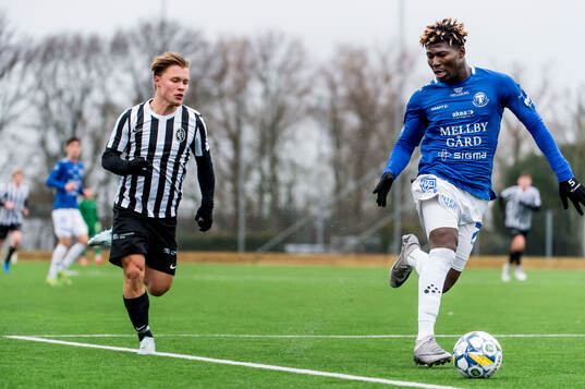 Landskronas Vincent Sundberg och Trelleborgs Abel Ogwuche
