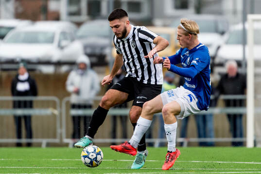 Landskronas Edi Sylisufaj och Trelleborgs Loke Mattsson