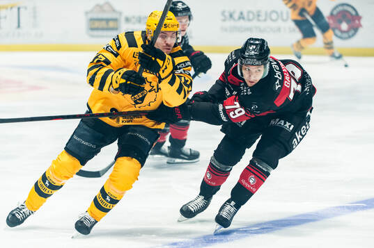 Skellefteås Pär Lindholm och Malmö Redhawks Jakub Galvas