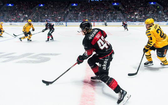 Malmö Redhawks Robin Salo och Skellefteås Jonathan Johnson