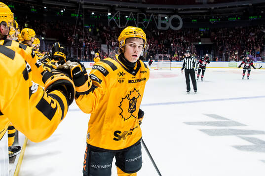 Skellefteås Axel Sandin Pellikka jublar