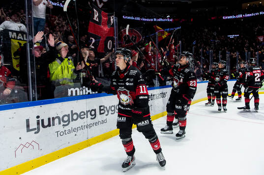 Malmö Redhawks Nikola Pasic jublar