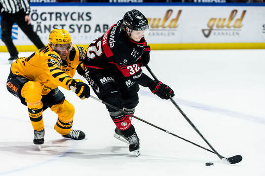 Skellefteås Pontus Johansson och Malmö Redhawks Joona