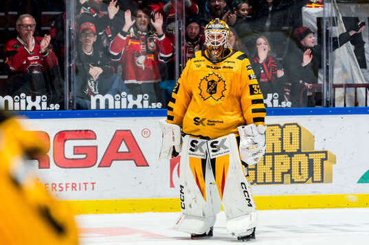 Skellefteås målvakt Linus Söderström deppar