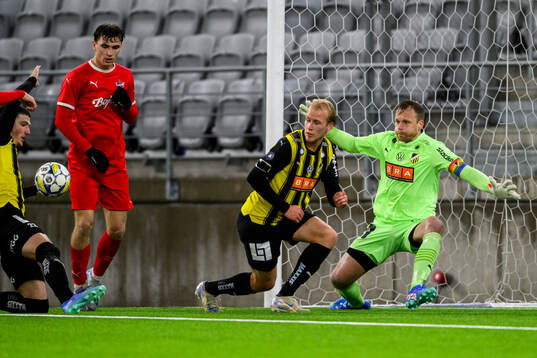 Häckens Harry Hilvenius och Målvakt Peter Abrahamsson