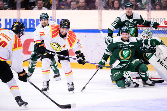 Brynäs Anton Rödin och Färjestads Axel Bergkvist