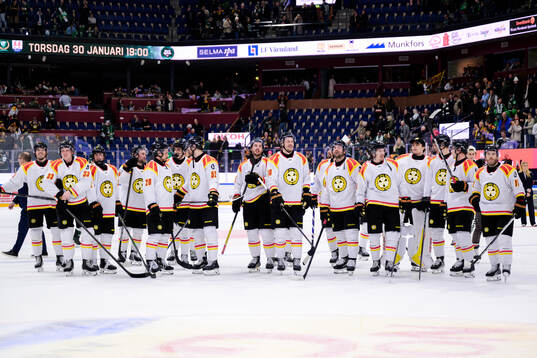 Brynäs spelare jublar