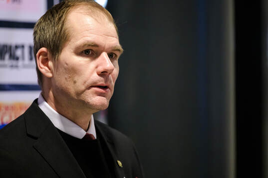 Färjestads tränare Thomas Mitell