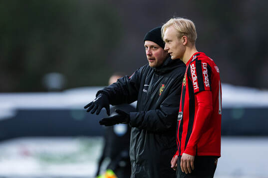 Brommapojkarnas tränare Fredrik Landén och Alfons Lohake