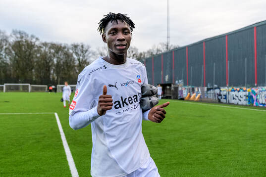 Helsingborgs Abdoulie Manneh jublar