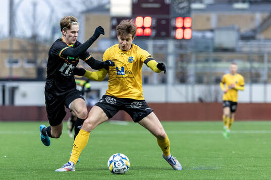 GAISs Daniel Bengtsson och Lunds BKs Gustav Båth Sågänger