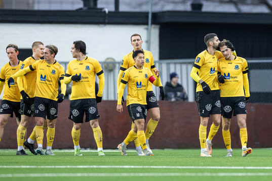under fotbollsmatchen i träningsmatchen mellan GAIS och