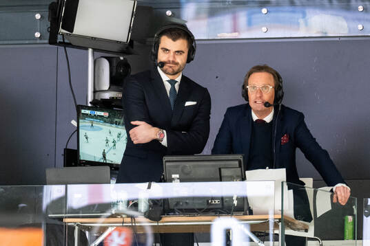 Almen Bibic och Patrik Westberg, kommentatorer TV4
