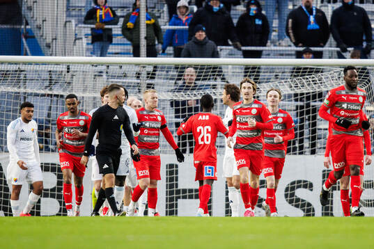 Västerås spelare jublar