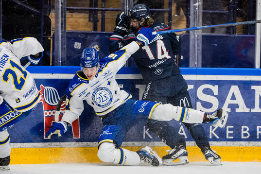 Leksands Anton Johansson och Linköpings Eddie Genborg