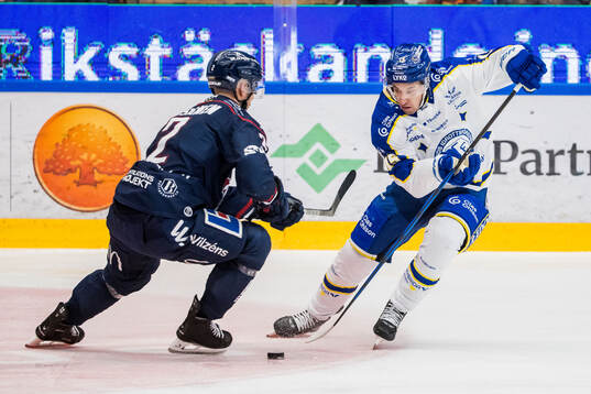 Linköpings Rasmus Rissanen och Leksands Max Veronneau