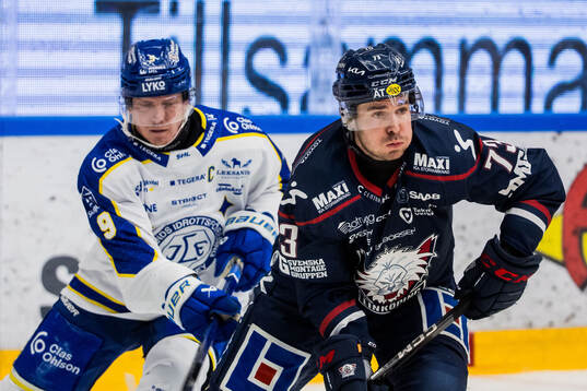 Leksands Patrik Zackrisson och Linköpings Nicholas Shore