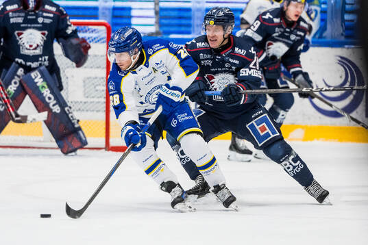 Leksands Justin Glenn Kloos och Linköpings Christoffer Ehn