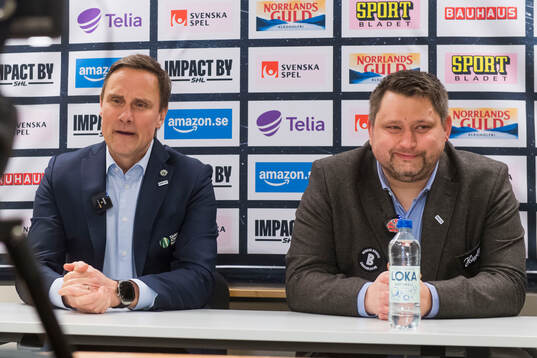 Frölundas tränare Roger Rönnberg och Modos tränare