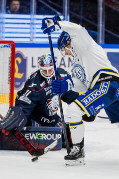 Linköpings målvakt Jesper Myrenberg och Leksands Patrik
