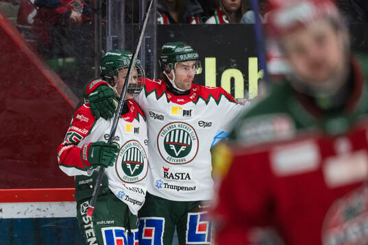 Frölundas Mikael Ruohomaa jublar