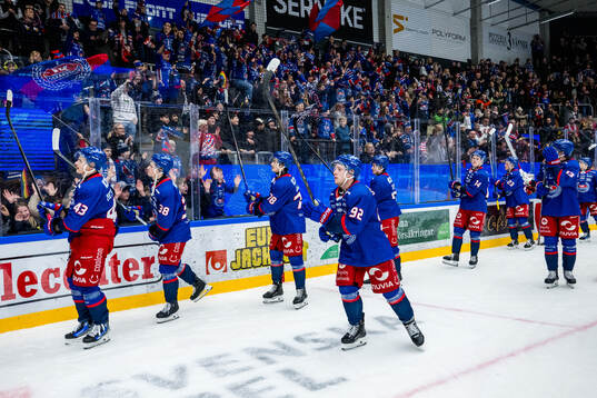 Oskarshamns spelare jublar