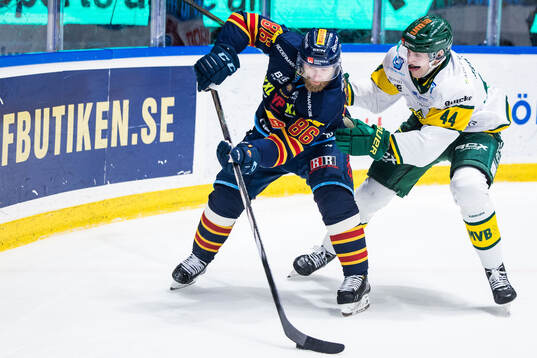Djurgårdens Linus Klasen och Björklövens Martin Fransson
