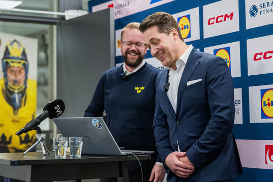 Tre Kronors förbundskapten Sam Hallam