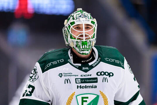 Färjestads målvakt Maxime Lagacé har ont