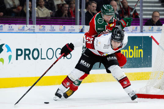 Malmö Redhawks Christoffer Forsberg och Frölundas Mikael